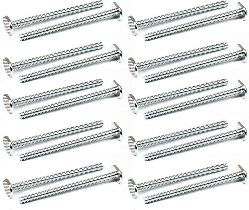 POWERTEC 1/4"-20 T Track Bolts 20 Pack for T Track, 3-1/2 Inch Long T Slot Bolts for Universal T Track, T Track Accessories for Woodworking Jigs and Fixtures (QTB1006) - Image 1