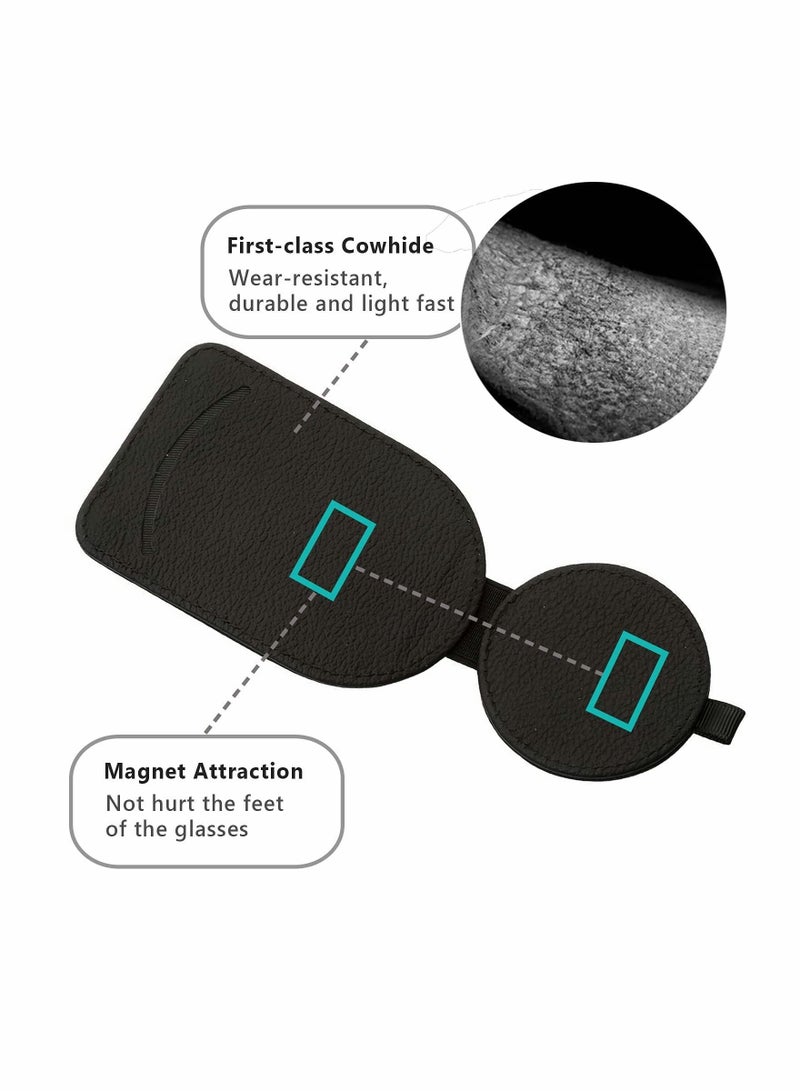 Y&D Sunglass Holder for Car Visor,Adsorption Sunglasses Clip Storing Glasses Card Mask, Visor (Black) - Image 5