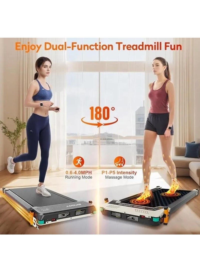 ICON Treadmill icon 2-in-1 with Foot Massage | Walking Pad Dual Function: Running & Walking + Massage Side | 8 Shock Absorbers | 120kg Capacity | Foldable | Incline Feature | 5yr Warranty - Image 4