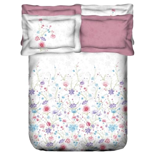 MYTRIDENT Trident Indulgence Paintly Pattern King Size Bedsheet for Double Bed - 100% Cotton bedsheet Set - 5-Piece Set (1 Bedsheet Set with 4 Pillowcovers) - Softness - 300 Thread Count - Luxurious Feel- Aviva - Image 5