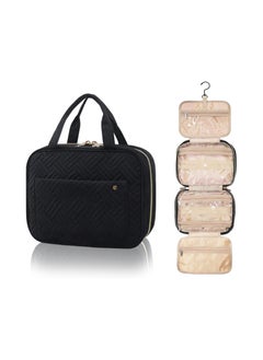 Swift Hanging Makeup Travel Bag, Toiletry Bag for Women and Men, Large Waterproof Cosmetic Bags Travel Organizer with Band Holders for Cosmetics, Brushes  - Image 1