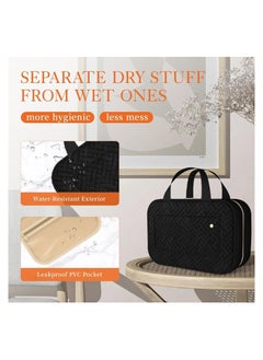 Swift Hanging Makeup Travel Bag, Toiletry Bag for Women and Men, Large Waterproof Cosmetic Bags Travel Organizer with Band Holders for Cosmetics, Brushes  - Image 2