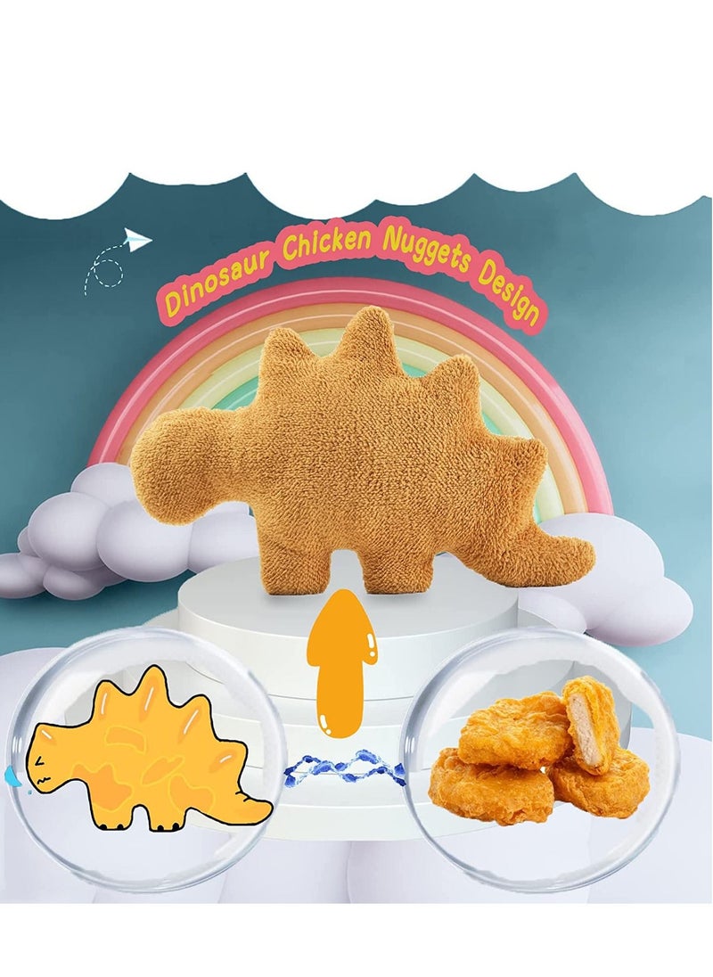 SYOSI - Dinosaur Chicken Nugget Plush, Dino Nugget Pillow, 18 inch Di-no Chicken Nugget Plush, Soft Dinosaur Chicken Nuggets Pillow for Dinosaur Theme Party Decorations, for Children, Dinosaur Enthusiasts - Image 1