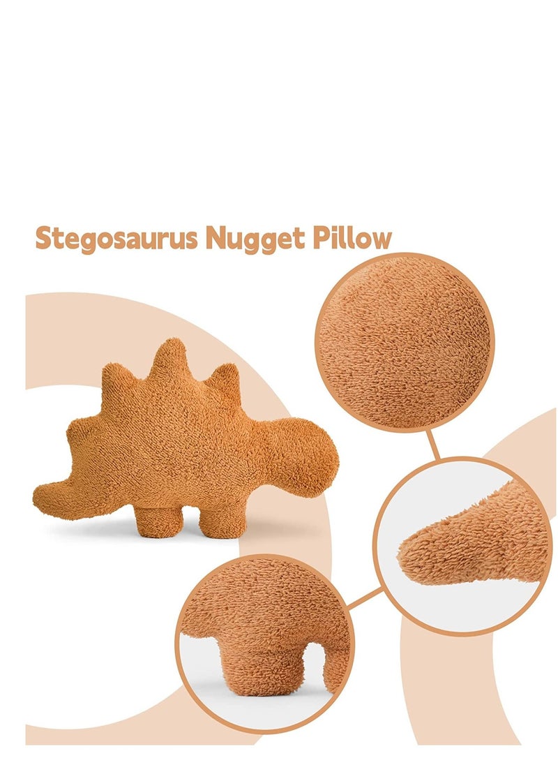 SYOSI - Dinosaur Chicken Nugget Plush, Dino Nugget Pillow, 18 inch Di-no Chicken Nugget Plush, Soft Dinosaur Chicken Nuggets Pillow for Dinosaur Theme Party Decorations, for Children, Dinosaur Enthusiasts - Image 1