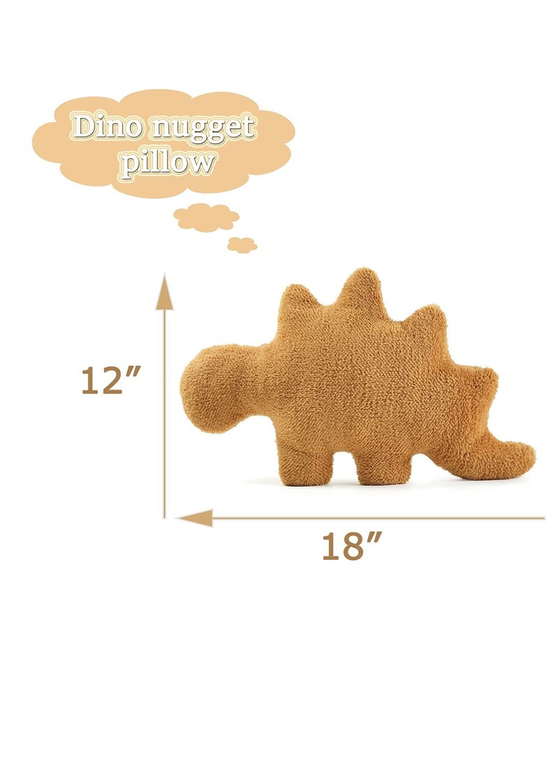 SYOSI - Dinosaur Chicken Nugget Plush, Dino Nugget Pillow, 18 inch Di-no Chicken Nugget Plush, Soft Dinosaur Chicken Nuggets Pillow for Dinosaur Theme Party Decorations, for Children, Dinosaur Enthusiasts - Image 1