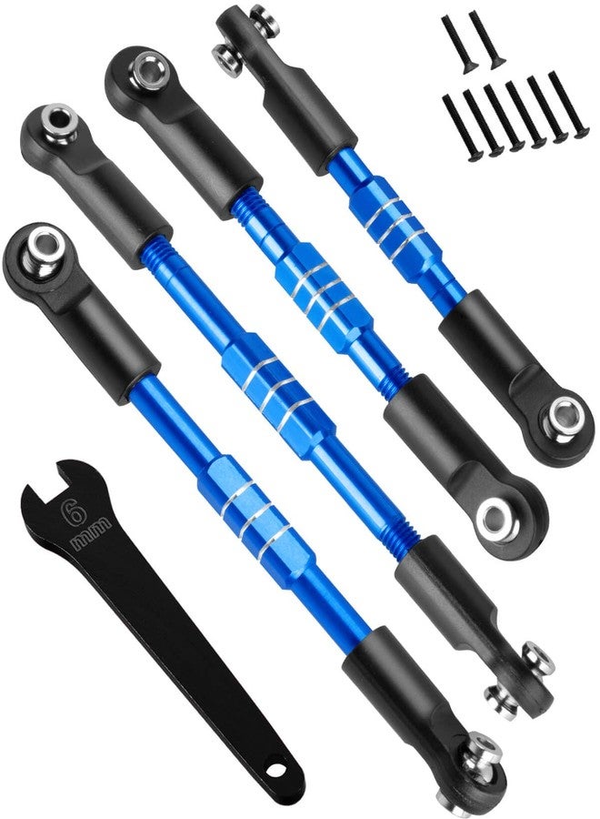 hopsupRC RC Steering Links Composite Link Upgrades Part for 1/10 Gorgon 2WD,Fury 2WD,Fury 223S,Quake 223S,Vorteks 2WD,Vorteks 223S,Aluminium Adjustable Turnbuckles Links,Replace #ARA330753 Navy Blue - Image 1