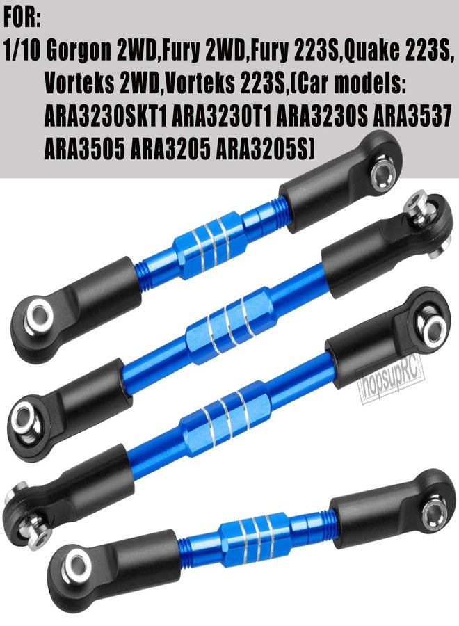hopsupRC RC Steering Links Composite Link Upgrades Part for 1/10 Gorgon 2WD,Fury 2WD,Fury 223S,Quake 223S,Vorteks 2WD,Vorteks 223S,Aluminium Adjustable Turnbuckles Links,Replace #ARA330753 Navy Blue - Image 2