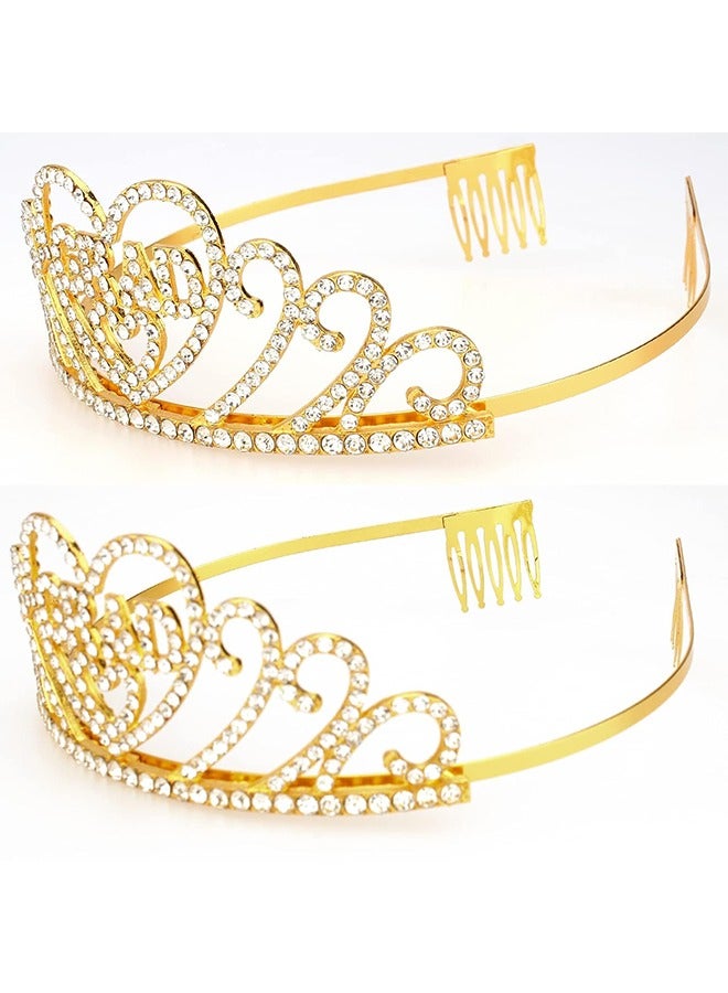 اتش واي طقم تاج تاج الساتان للتخرج ، تاج التخرج المعدني اللامع الأميرة غراد تاج تاج وتخرج وشاح ، هدايا رائعة لزينة حفلات التخرج - Image 4