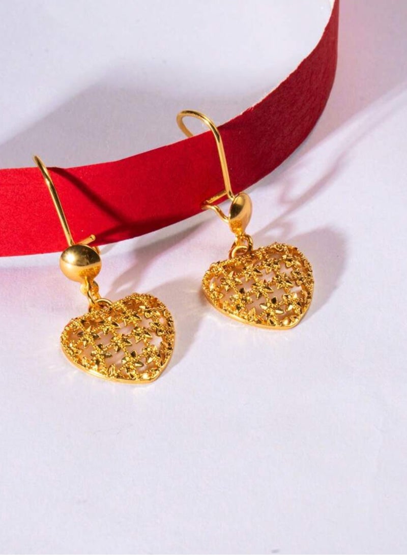 GOLDMAX Elegant 21k Gold Plated Earrings For Women - Image 3