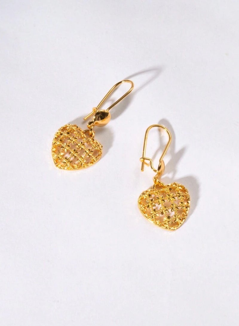 GOLDMAX Elegant 21k Gold Plated Earrings For Women - Image 4
