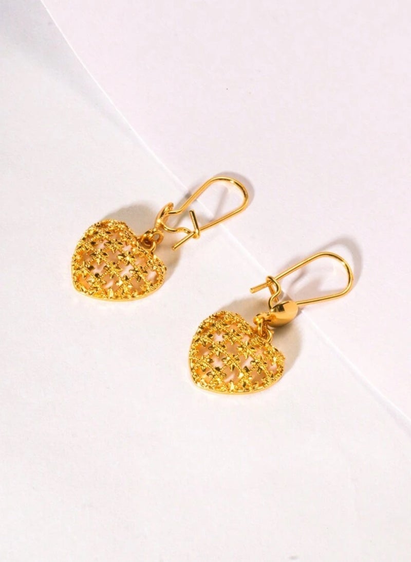 GOLDMAX Elegant 21k Gold Plated Earrings For Women - Image 5