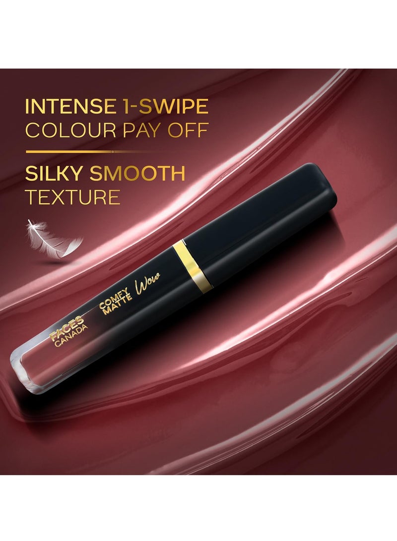 FACESCANADA Comfy Matte Wow Liquid Lipstick - Cocoa Crush 07, 3.8Ml | One Swipe Application | Highly Pigmented | Comfortable Wear | Glides Smoothly | Long Lasting | Transferproof - Image 2