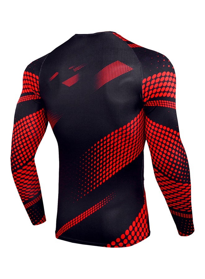 NIBEMINENT Dot Detail Cycling Jersey Suit Set Red/Black  - Image 3