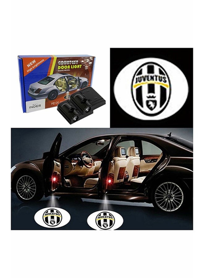 NIBEMINENT 2-Piece LED Car Door Juventus Logo Projector Shadow Light Set - Image 2
