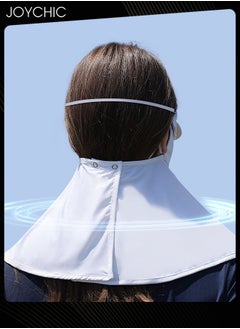 Joychic Summer Ice Silk Sun Protection Mask Full Face Women's Forehead and Neck Anti-UV Mask with Removable Brim Grey  - Image 5