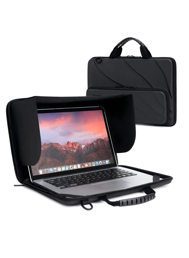 bug 14.2-15.6 Inch Laptop Sun Shade Bag, Chromebook Protective Sleeve Case Shoulder Bag with Sun Hood Foldable Portable Shield Cover for Working Outside, Computer Hard Shell Case(Patent Pending) - Image 1
