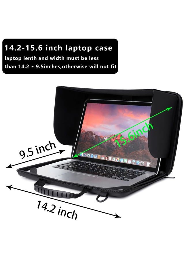 bug 14.2-15.6 Inch Laptop Sun Shade Bag, Chromebook Protective Sleeve Case Shoulder Bag with Sun Hood Foldable Portable Shield Cover for Working Outside, Computer Hard Shell Case(Patent Pending) - Image 2