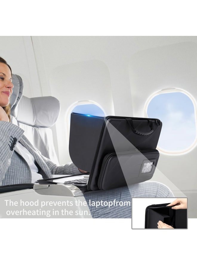 bug 14.2-15.6 Inch Laptop Sun Shade Bag, Chromebook Protective Sleeve Case Shoulder Bag with Sun Hood Foldable Portable Shield Cover for Working Outside, Computer Hard Shell Case(Patent Pending) - Image 4