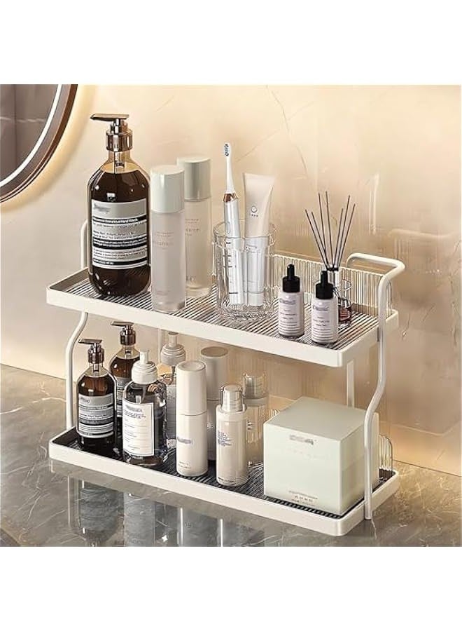 TRASSLE Spice Rack Organizer for Kitchen, Bathroom Countertop Organizer Rack, 2 Tier Metal Separable Non-Slip Counter Organizer for Sink&Cabinet, Makeup Rack Perfume Vanity Organizer - Image 4