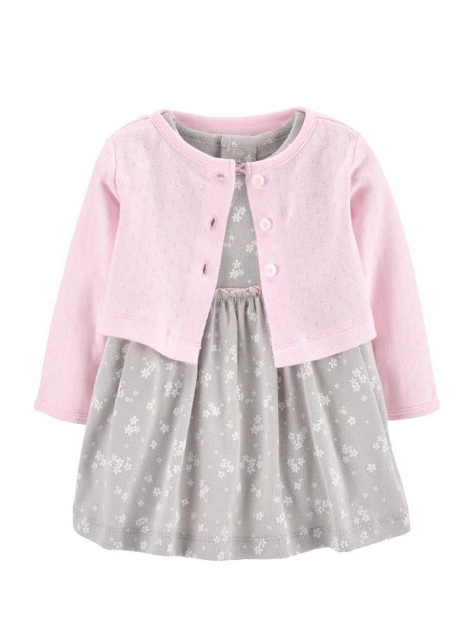 RedMapleTEK 2-Piece Set Of Baby Girl Jacket And Short-Sleeved Dress - Image 1
