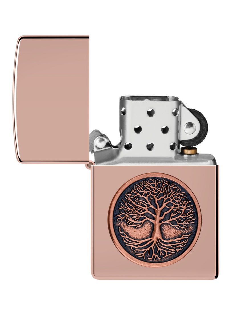 Zippo 49638 49190 Tree Of Life Emblem High Polish Rose Gold Windproof Lighter - Image 4