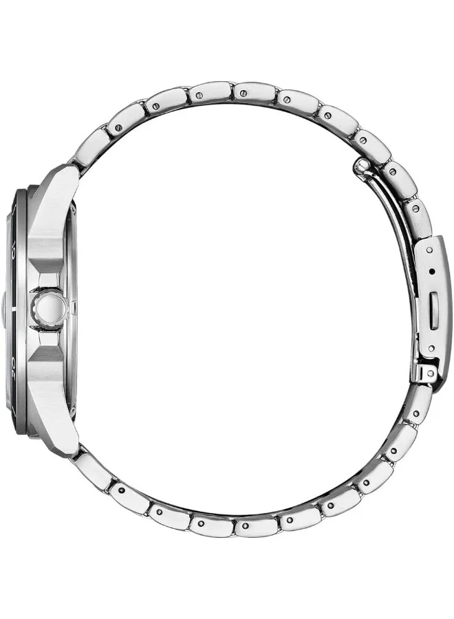 سيتيزن Men's Stainless Steel Strap Eco-Drive Standard Watch AW1816-89L - 42 mm