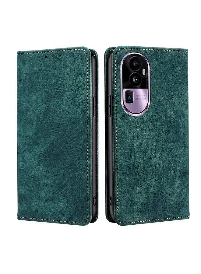 S-TOP Case For OPPO Reno10 Pro+ 5G RFID Anti-theft Brush Magnetic Leather Phone Case - Image 1