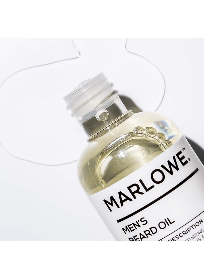 MARLOWE. M BLEND Marlowe. No. 143 Beard Oil 3 Oz Conditioning Beard Oil For Men Softer & Fuller Beard Care 100% Natural Softener With Sunflower & Safflower Oil Conditions & Nourishes Beard Health Fragrance Free  - Image 4