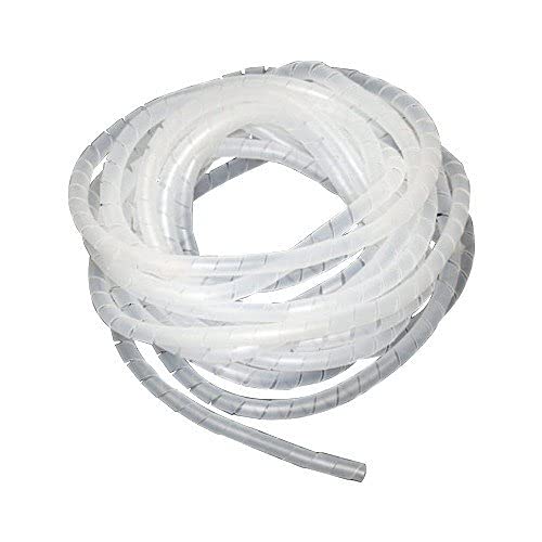 Litost Litost PVC Spiral Wrapping Band for Cable Wire Wrap Manager Size 25 MM Dia 1 INCHWhite Zip OrganizerApproximately Length 25 Meter  - Image 1