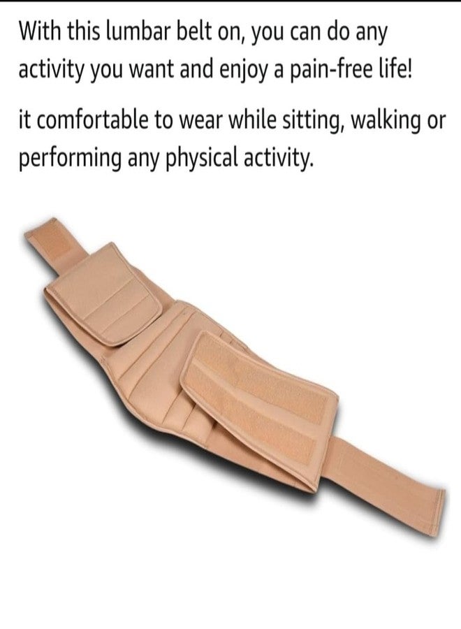 MEDTRIX Spinal Brace Lumbar Sacral | Pain Osteoporosis Slip Support Belt for Posture Support | Discectomy Care Fracture Injuries | Adjustable Lumbar LS Cotton Belt | (Size -S,M,L (Universal) - Image 3