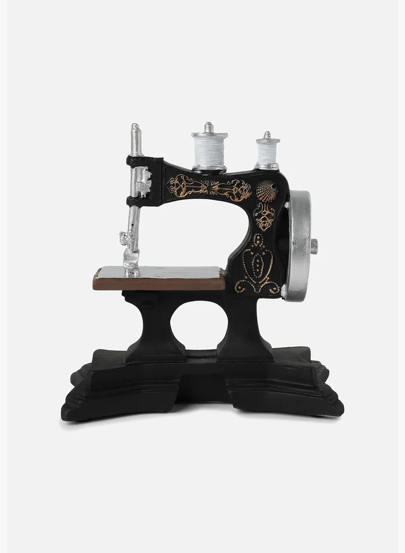 Bonhomie Sewing Machine Shaped Modern Ceramic Showpiece For Home Decor
