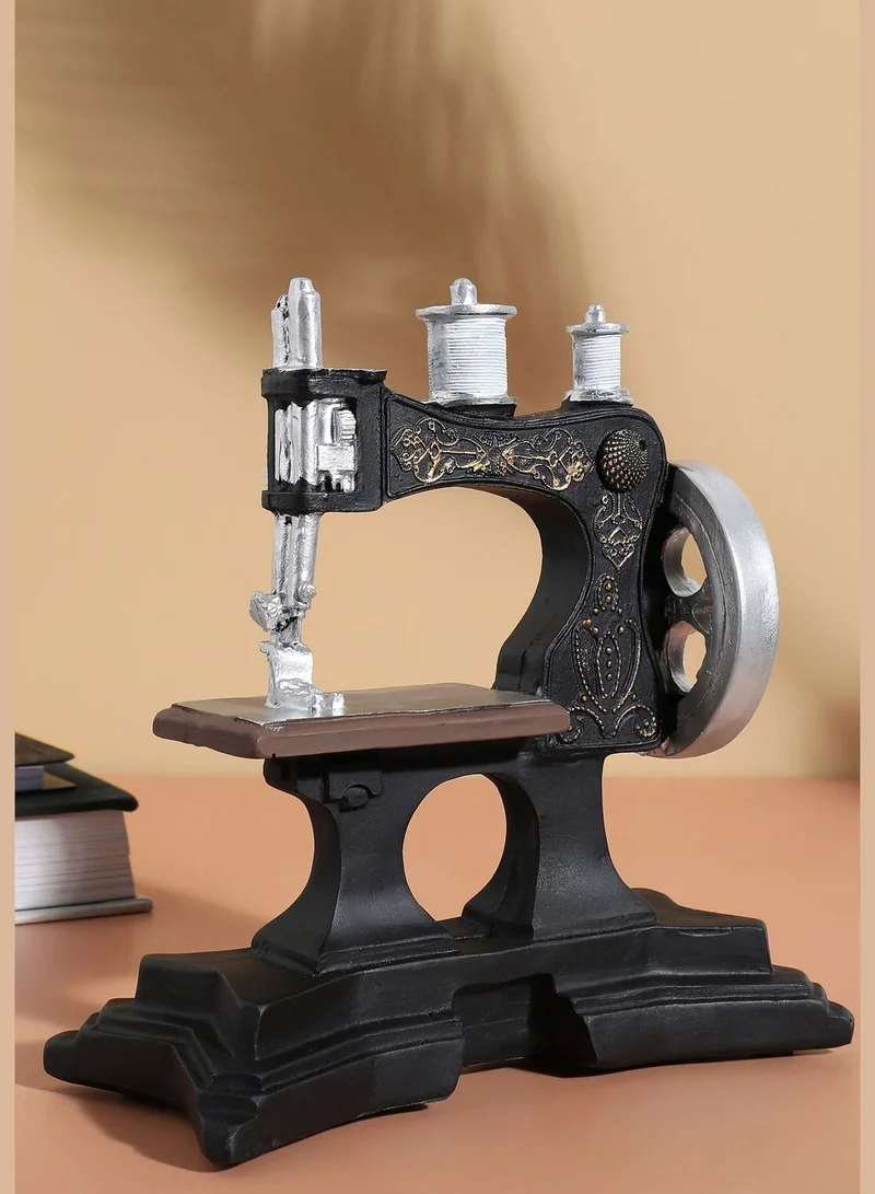 Bonhomie Sewing Machine Shaped Modern Ceramic Showpiece For Home Decor