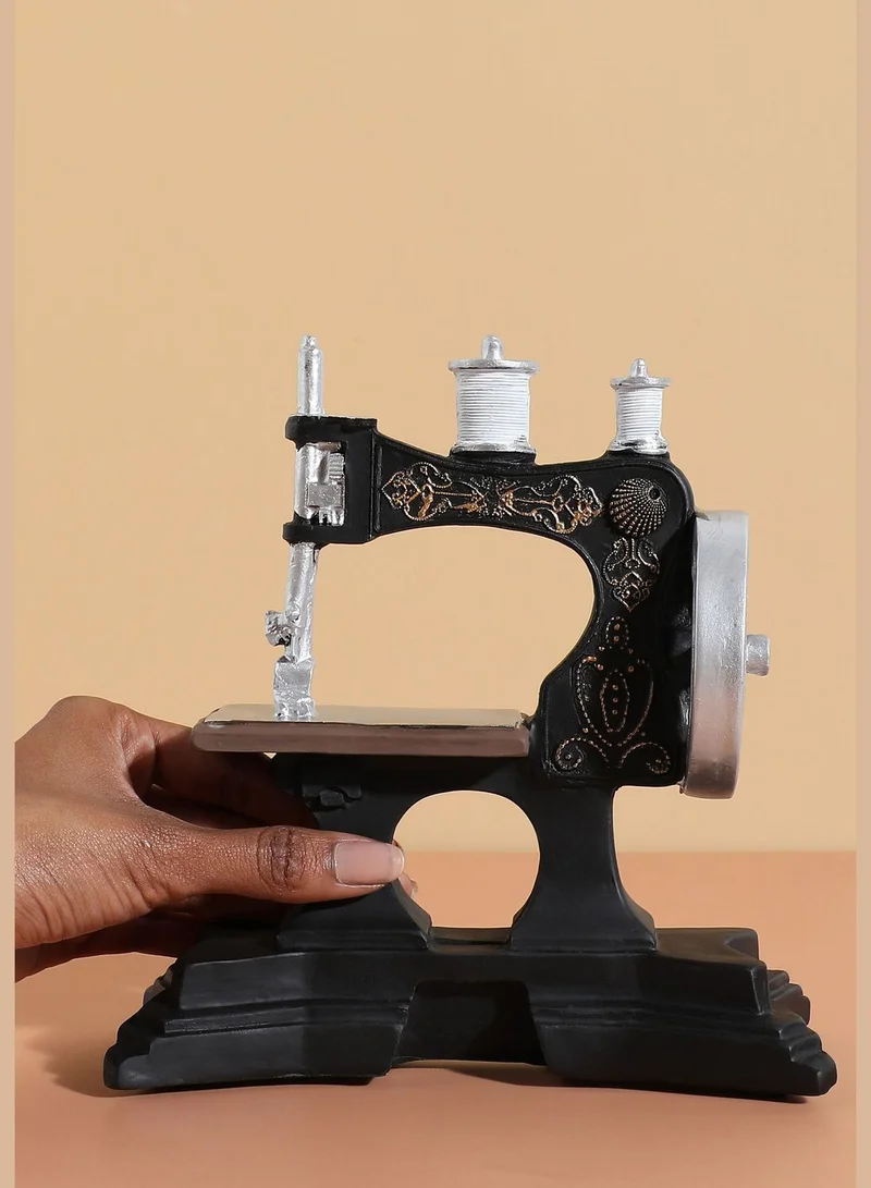 Bonhomie Sewing Machine Shaped Modern Ceramic Showpiece For Home Decor