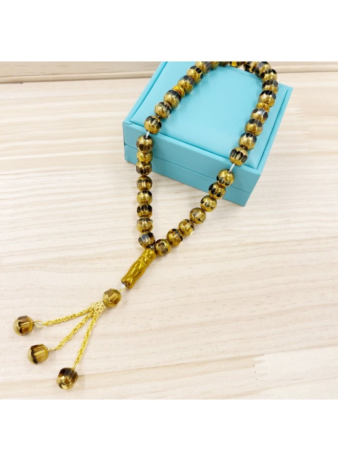 NIBEMINENT 33 Muslim Prayer Beads Light Yellow/10mm 