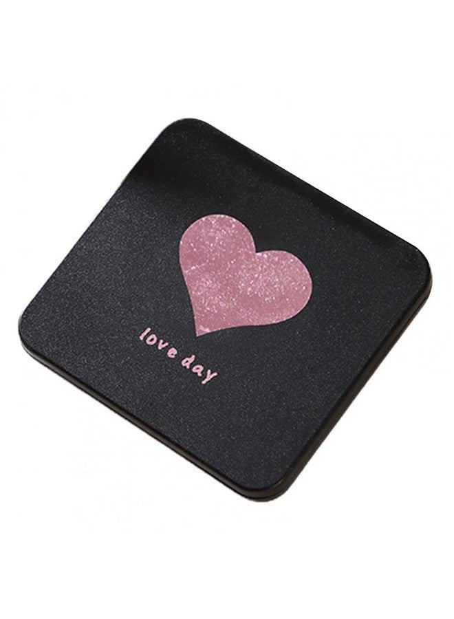 Leeonz Leeonz Premium Travel Makeup Vanity Mirror for Handbag Purse Pocket, Magnifying Beauty Compact Mirror for Girls and Women, Portable Handheld 2-Sided Folding Cosmetic Mirror (Heart Pattern) - Image 1