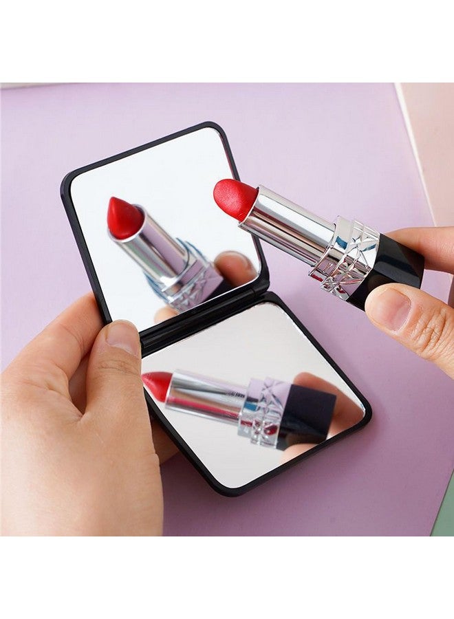 Leeonz Leeonz Premium Travel Makeup Vanity Mirror for Handbag Purse Pocket, Magnifying Beauty Compact Mirror for Girls and Women, Portable Handheld 2-Sided Folding Cosmetic Mirror (Heart Pattern) - Image 2