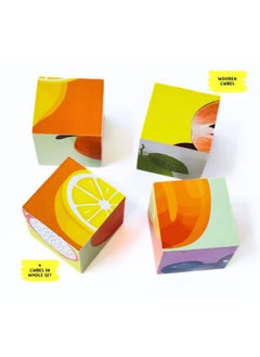 nerdnerdy NerdNerdy Fruit Cube Solver/Set of 4 Wooden Fruit Cubes Enhance Processing Speed, Cognitive Skills and Spatial Awareness in 3+yrs Kids  - Image 3