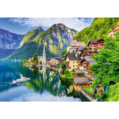 Trefl Hallstatt Austria 1000 Piece Jigsaw Puzzle Red 27x19 Print DIY Puzzle Creative Fun Classic Jigsaw for Adults and Children from 14 Years Old - Image 5