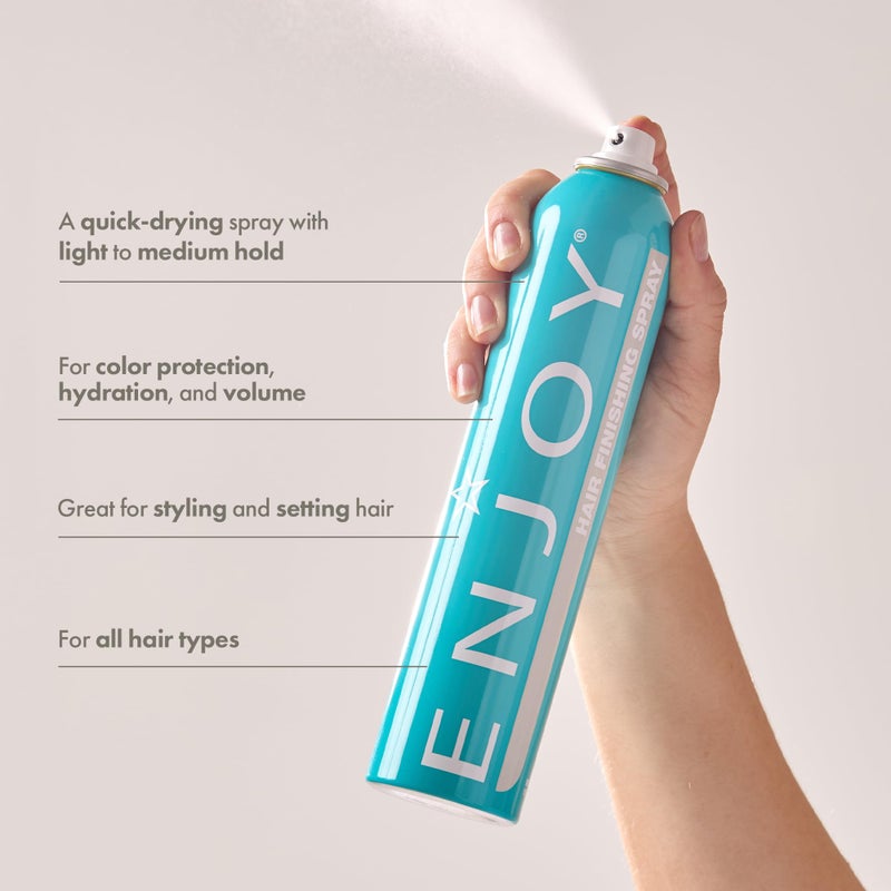Enjoy Hair Finishing Spray, Quick Drying, Firm & Flexible Hold for Volume and Shine (10 oz) - Image 2