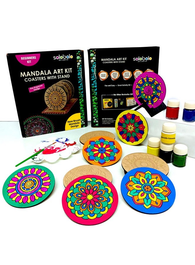 SOLOBOLO Mandala Art kit for Kids Adults,Indian Art Forms Kits,Art & Craft kit Birthday Return Gift for Girls 9-12 12-15,Coloring & Painting kit Using Water Brush MK101 D - Image 1