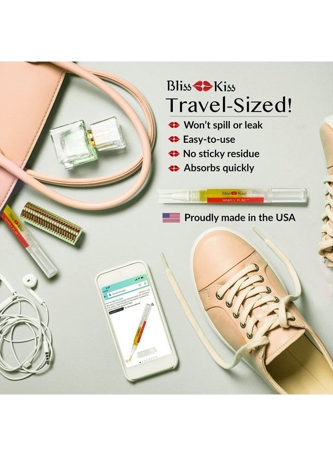 Bliss Kiss 1 قلم زيت أظافر خالي من العطور مع فيتامين E وجوجوبا ⏤مقوي للأظافر وعلاج نمو الأظافر الهشة والمتقشرة والمتكسرة والرقيقة  - Image 5