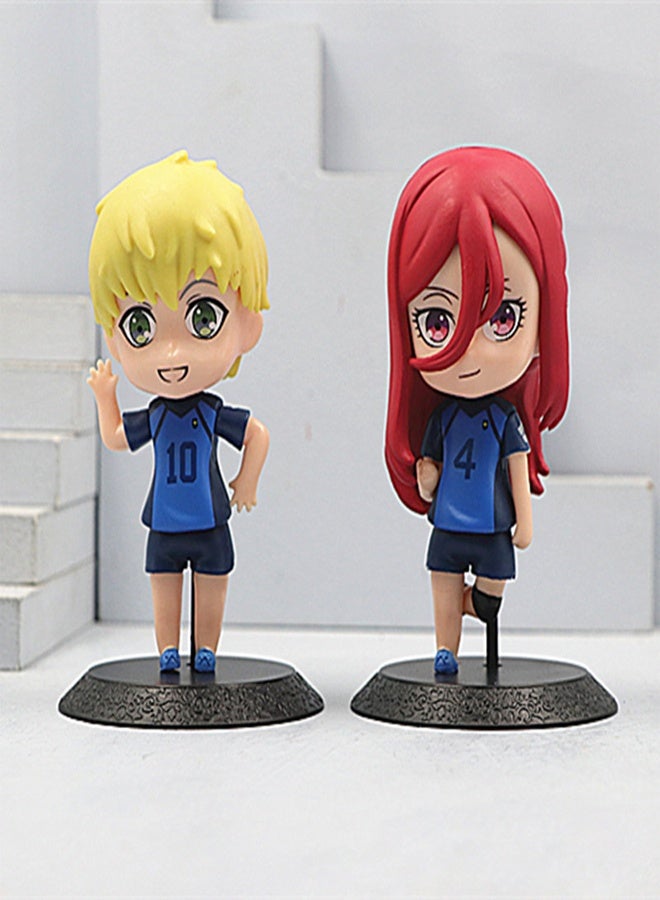 عام 6 قطعة أنيمي الأزرق قفل شخصية نموذج مجموعة المواد البلاستيكية أصيلة تصميم مثالية للشباب - Image 4