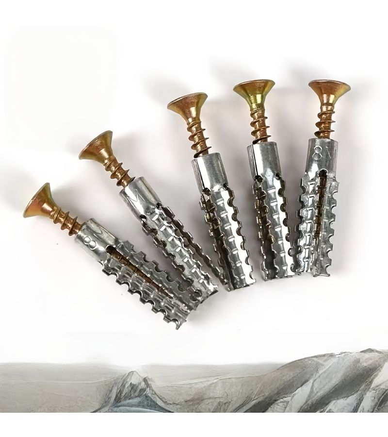 60 Pcs M8 Heavy Duty Expansion Anchor Bolts Galvanized Kit For Shelf And Equipment Install - Image 1