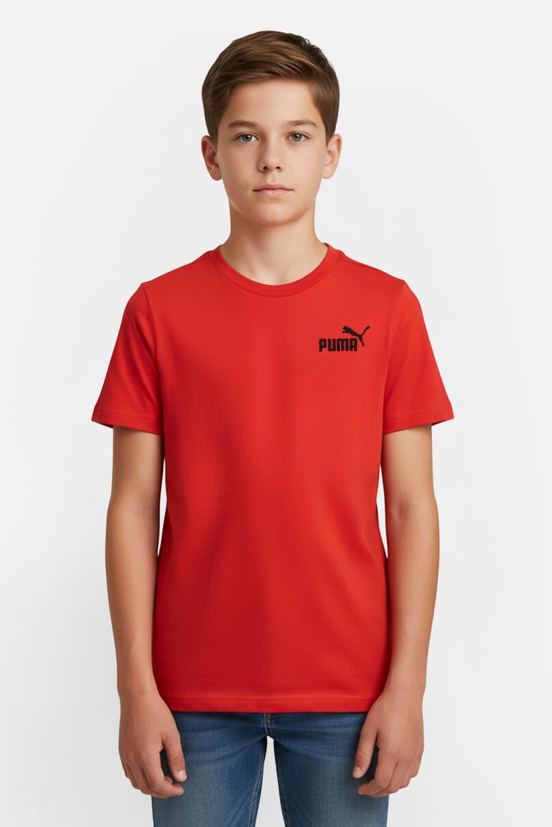 PUMA Kids Boy Sportswear Fit Short Sleeve Outdoor T-Shirt, Red - Image 1