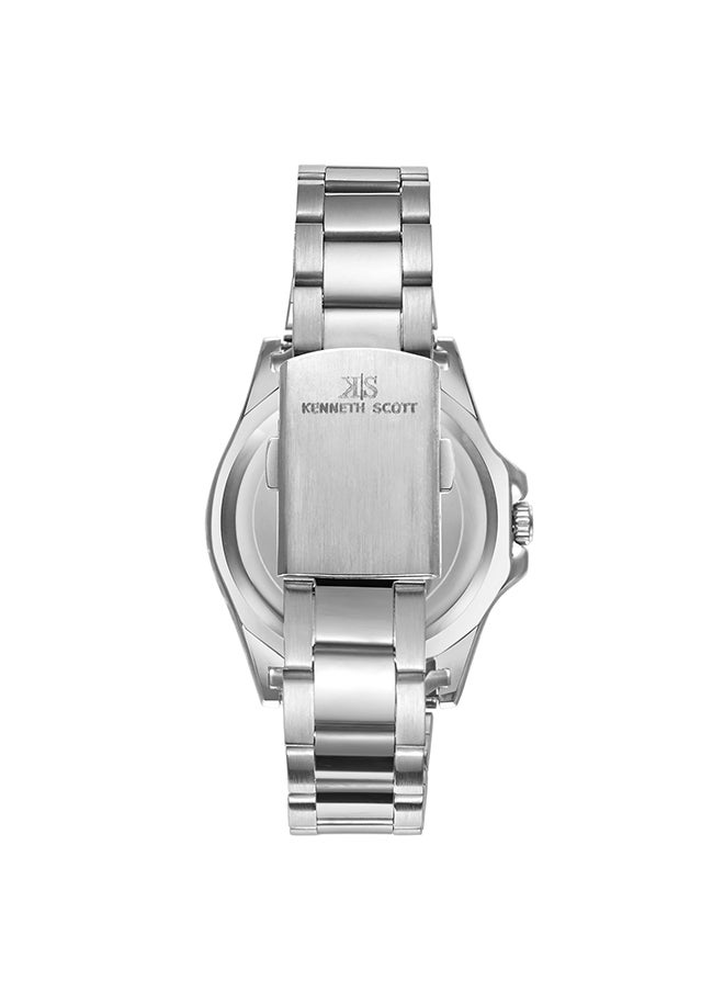 KENNETH SCOTT Men's Stainless Steel Analog Watch K23027-SBSWL - 43 mm  - Image 3