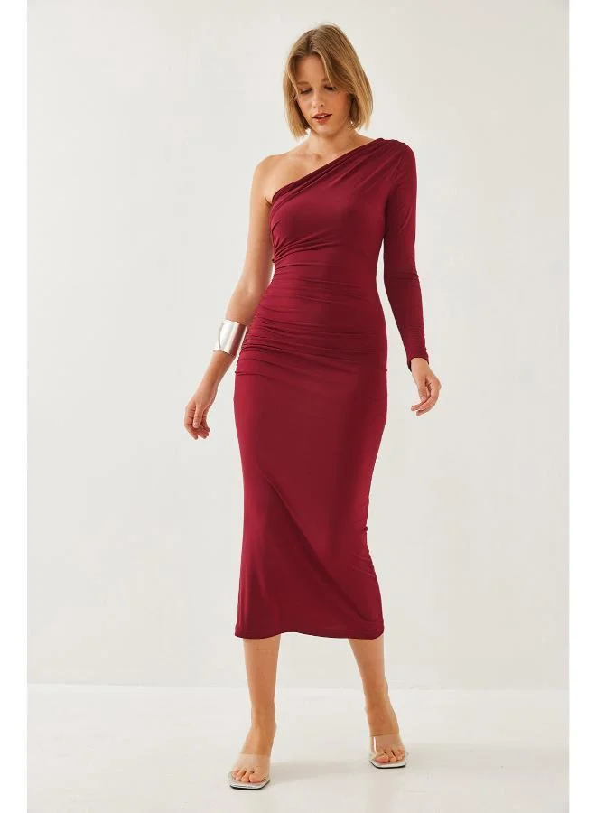 Ginger  One Shoulder Draped Dress for Women | Best Price UAE