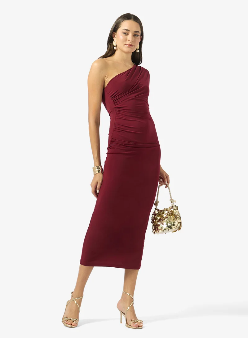 Ginger  One Shoulder Draped Dress for Women | Best Price UAE