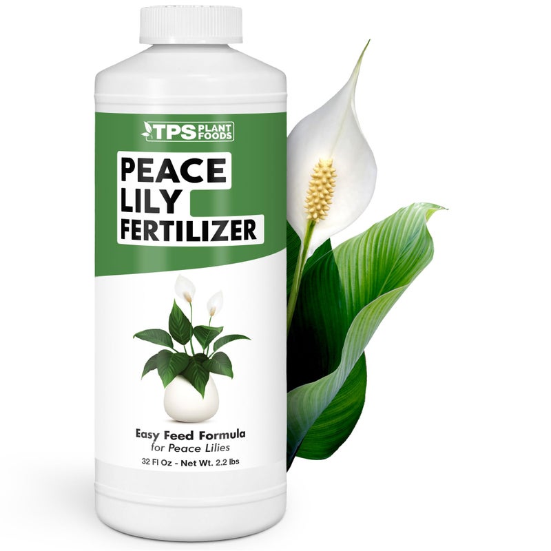 TPS NUTRIENTS Peace Lily Fertilizer â€“ Liquid Peace Lily Plant Food for Indoor Plants, Supports Blooming & Healthy Growth, 32 oz - Image 1