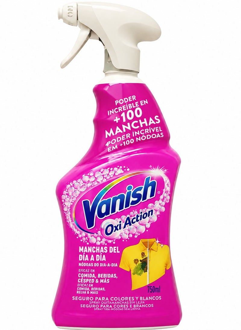Vanish Oxi Action - Multi Stain Spray for Couloured Garments and Fabrics Pre-Treat Spray Without Chlorine Bleach 750ml - Image 1