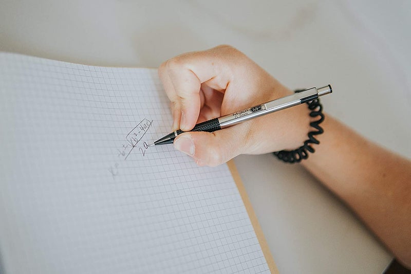 Zebra Pen Zebra M-301 Mechanical Pencils 0.5mm, Standard Stainless Steel HB Lead Pencil, 6 Pack with 15 Bonus Eraser Refills - Image 3